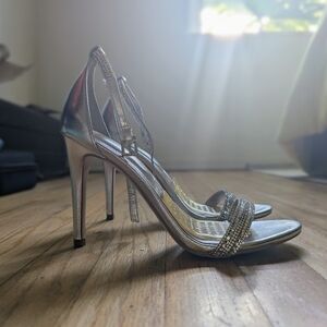 Bedazzled Silver Heels